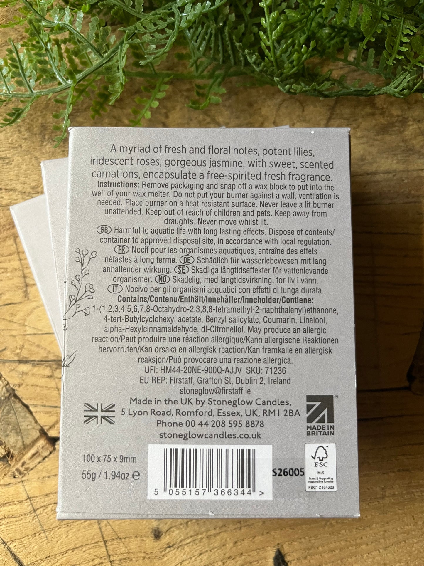 Cotton Flower - Scented Botanical Soy Wax Melt Bar
