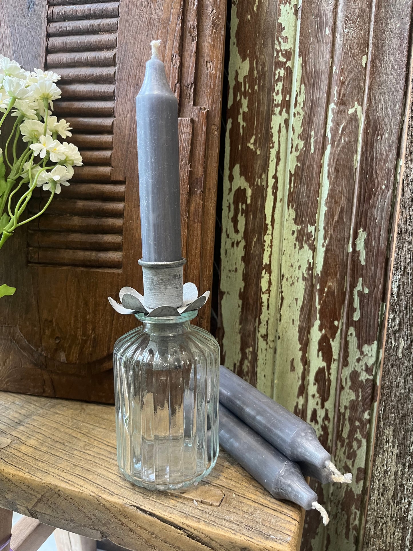 Danish Short Candle Light Grey