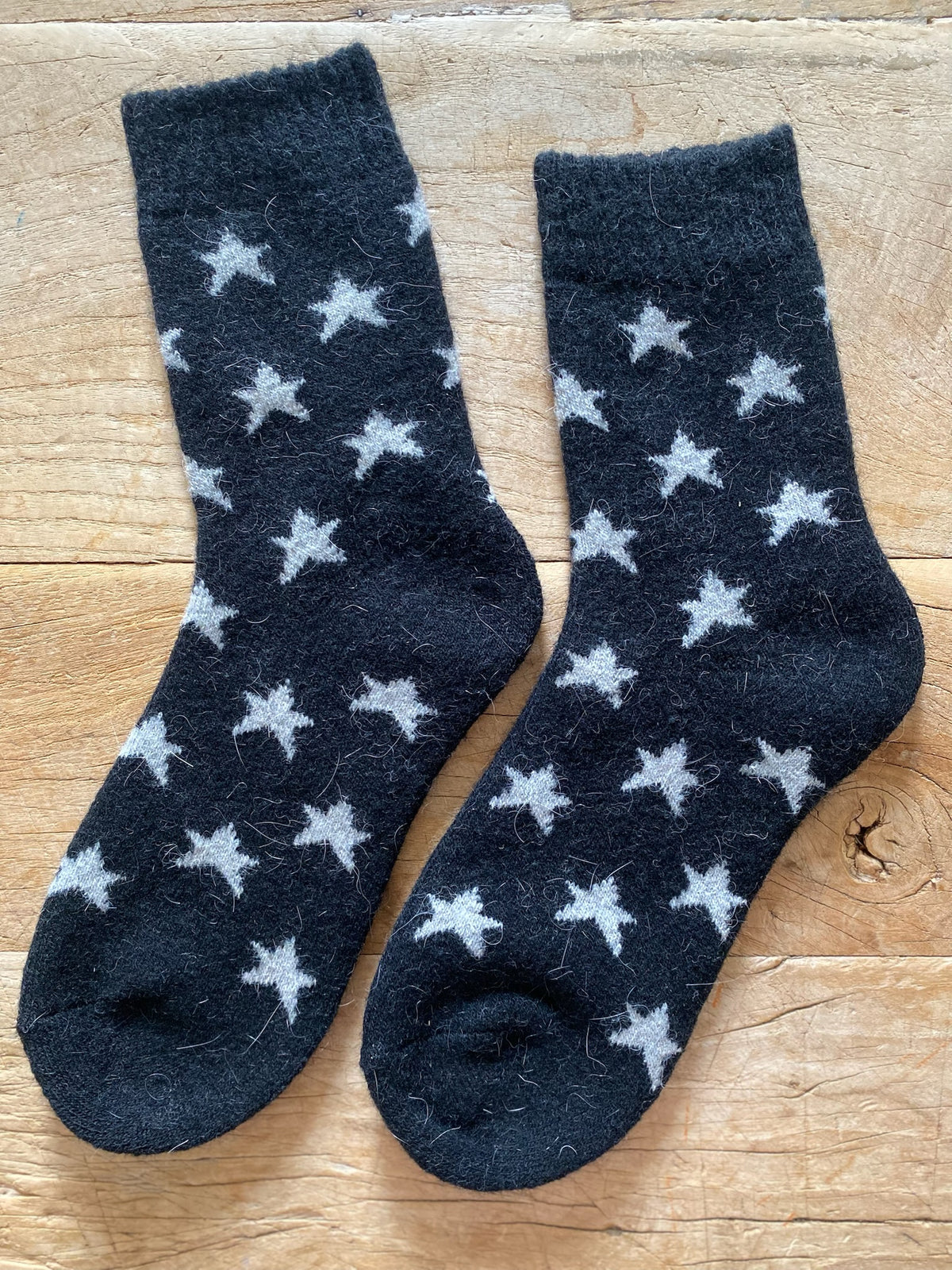 Black Star Wool Socks