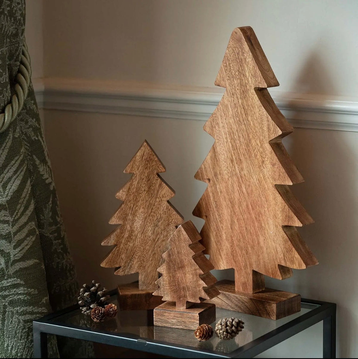 Wooden Christmas Tree standing small