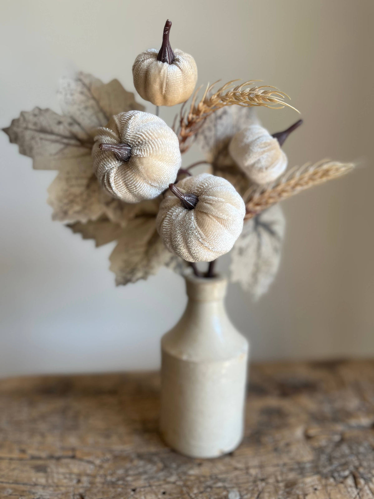 Autumn Forest Pumpkin Pick - Ivory