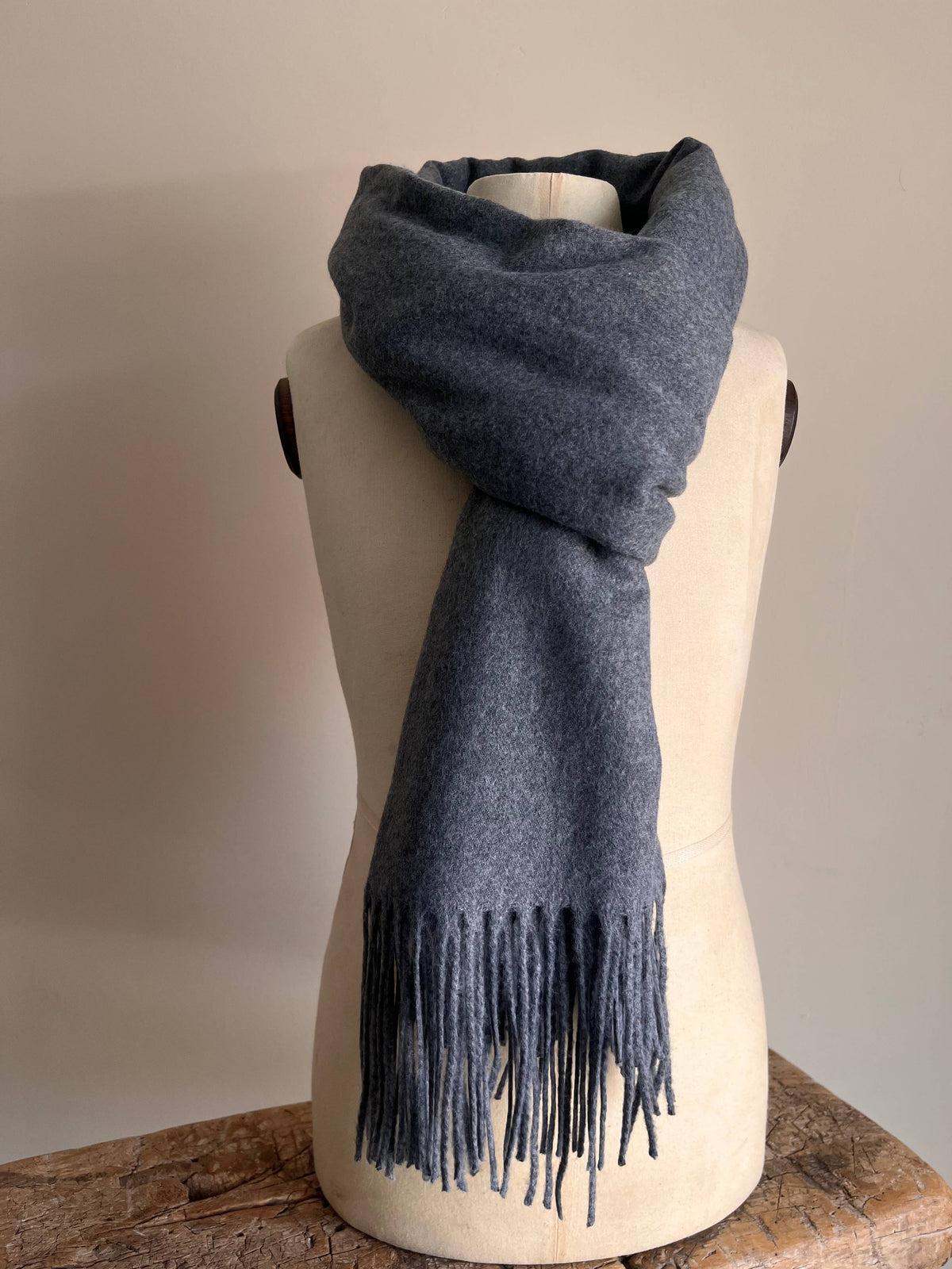 Cashmere Blend Scarf - Dark Grey