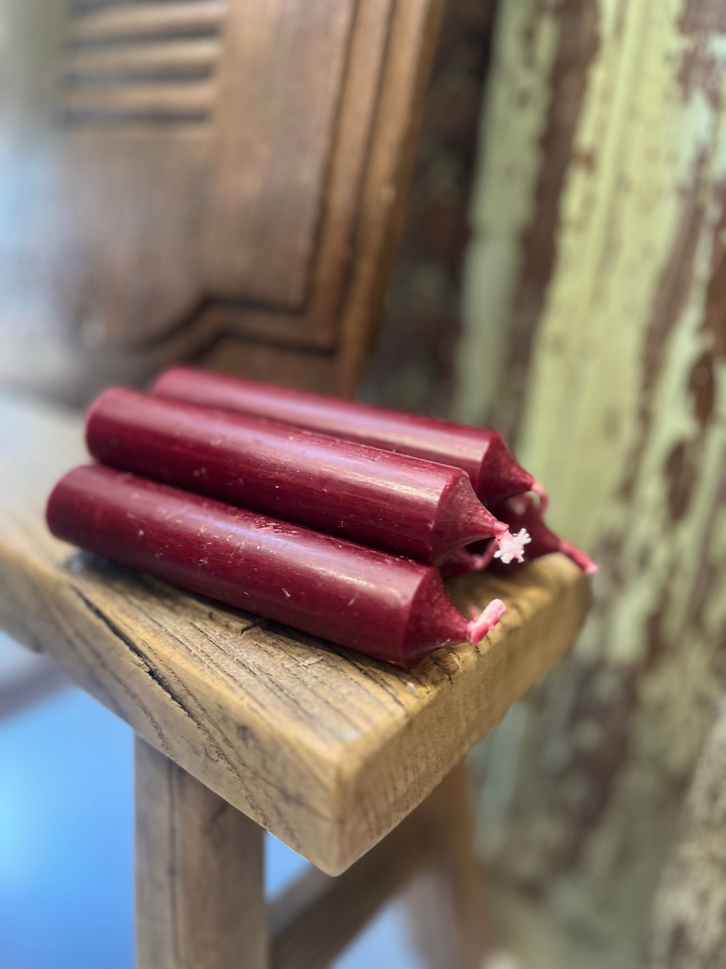 Danish Short Candle Bordeaux