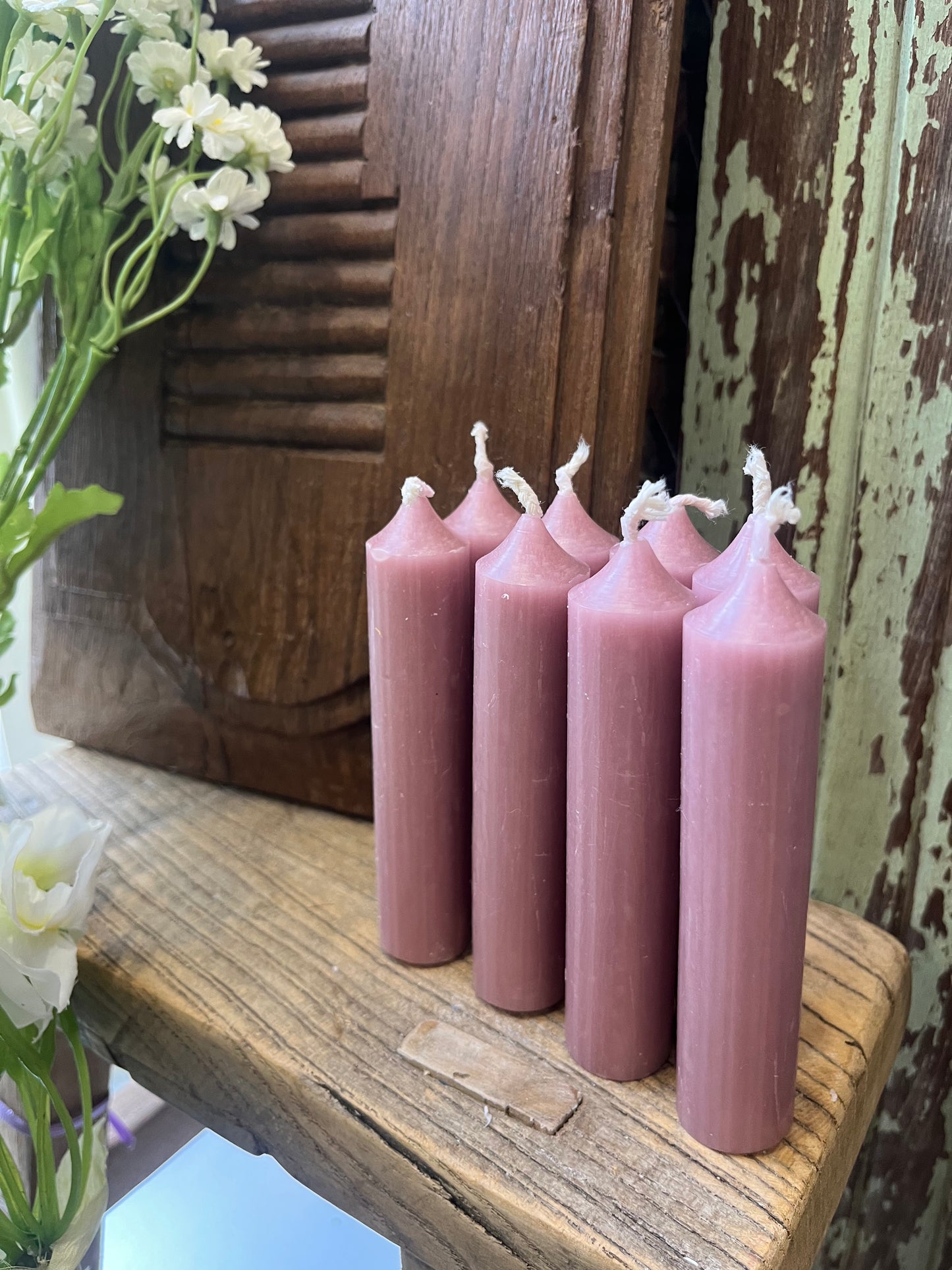 Danish Short Candle Old Rose