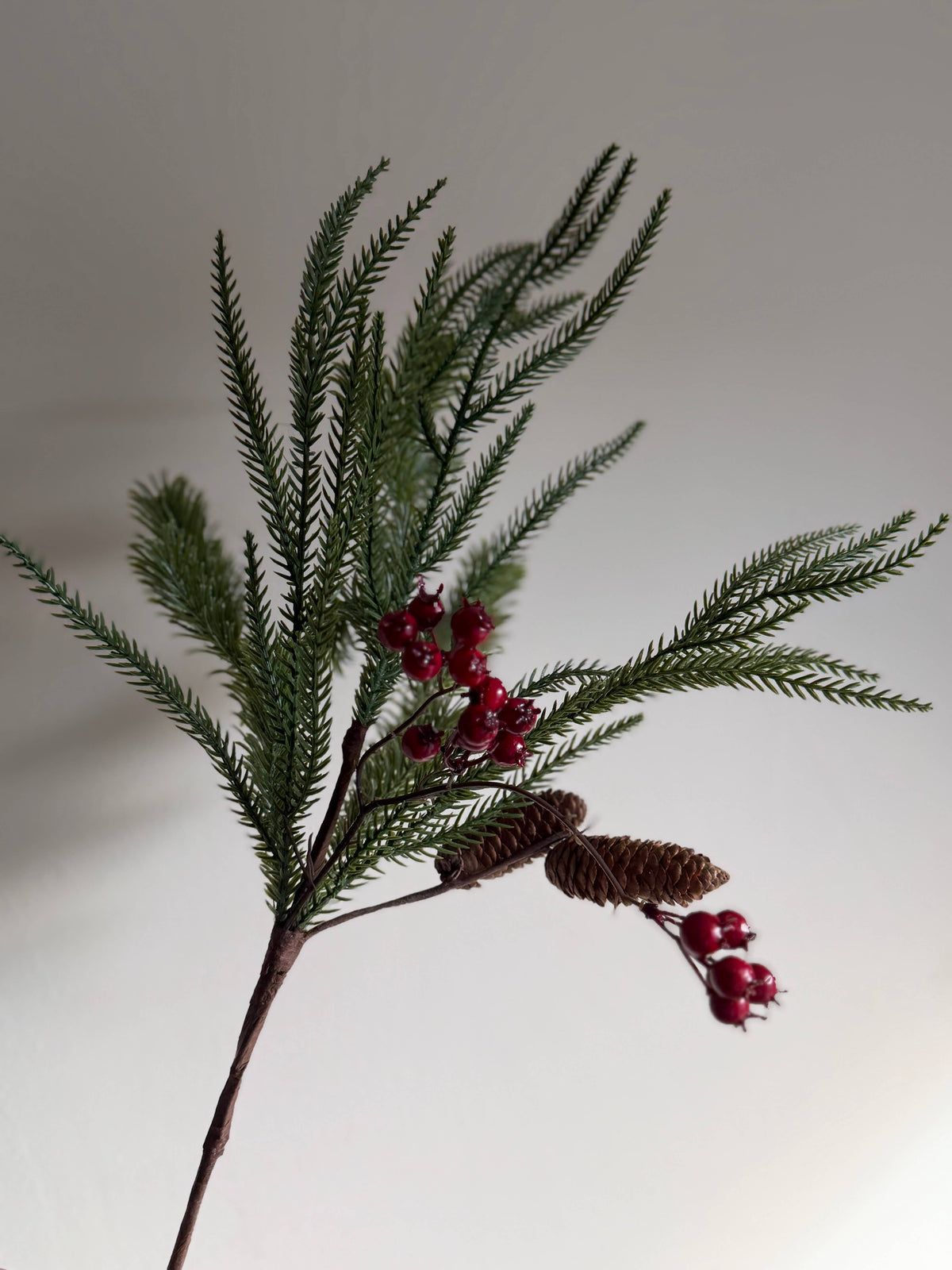 Red Berry Pine Cone Spruce Spray