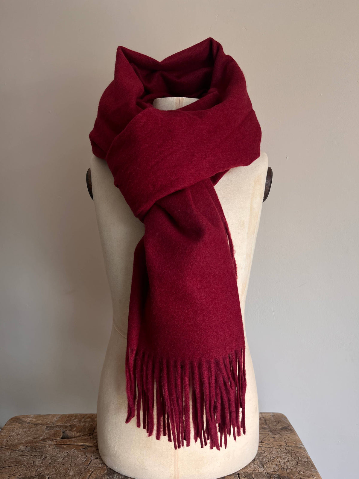 Cashmere Blend Scarf - Burgundy