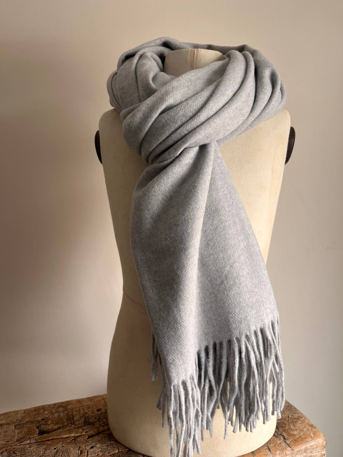 Cashmere Blend Scarf - Light Grey