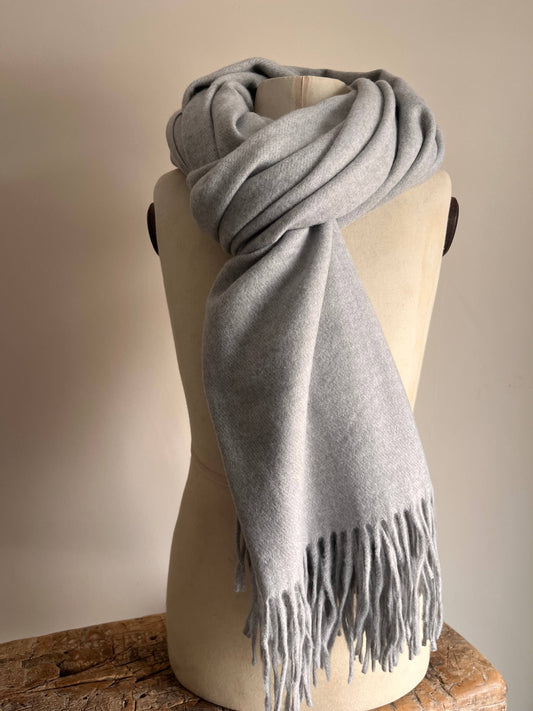 Cashmere Blend Scarf - Light Grey
