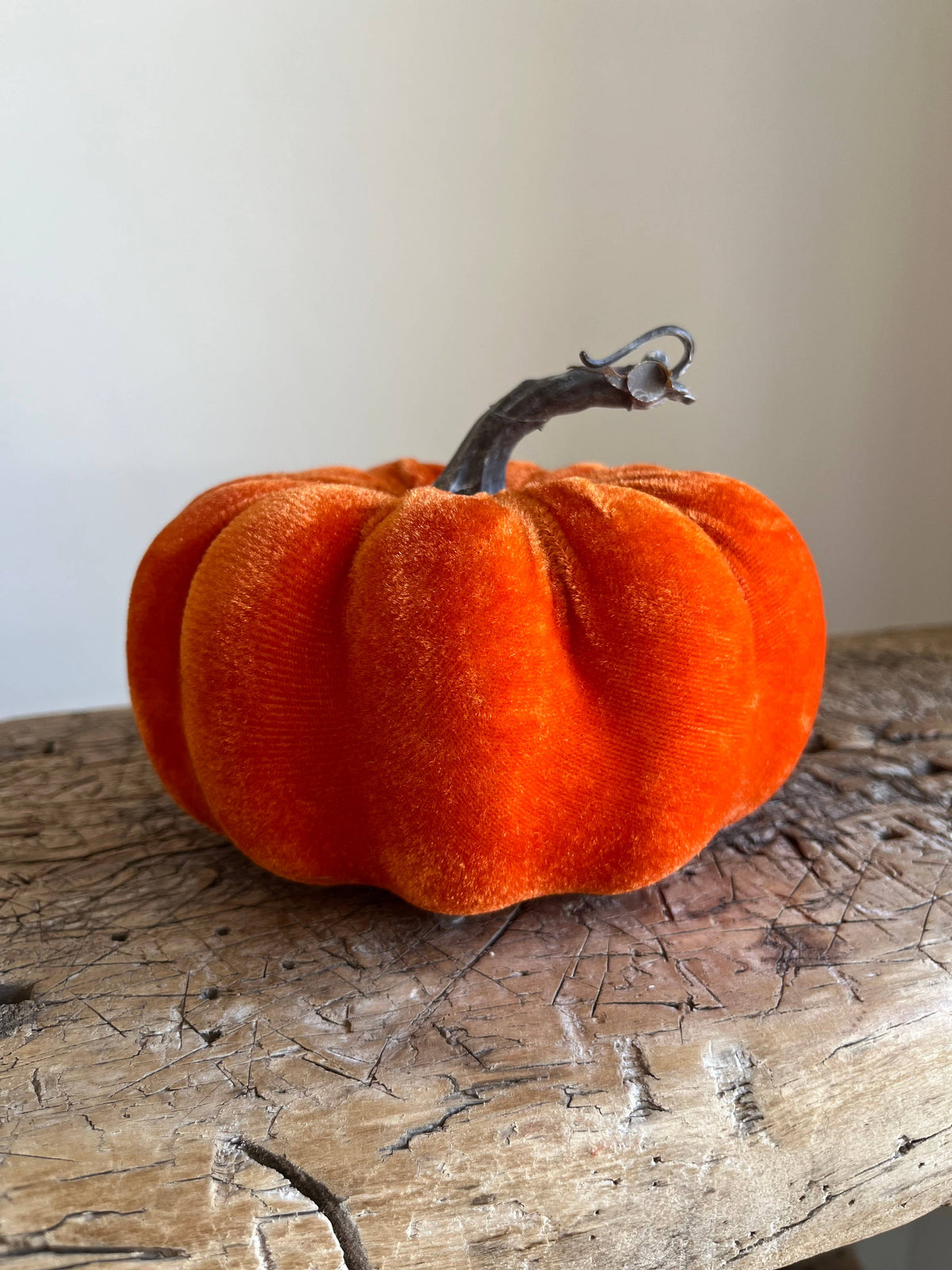 Medium Velvet Pumpkin Burnt Orange