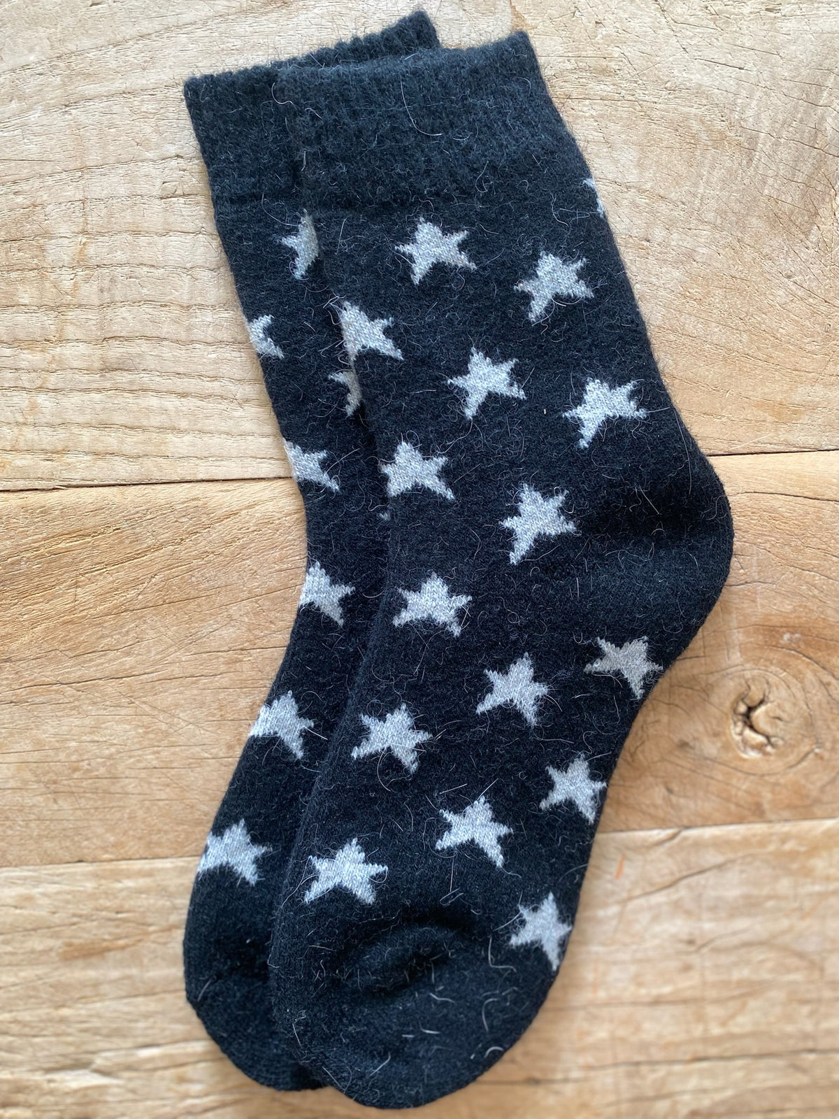 Black Star Wool Socks