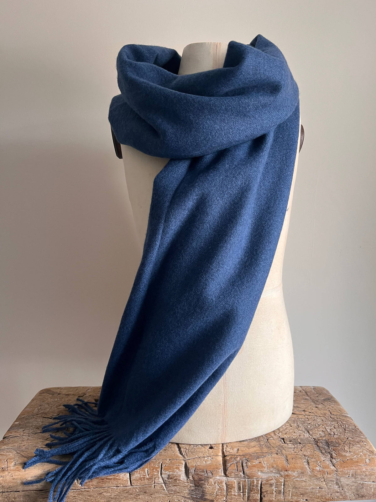 Cashmere Blend Scarf - Navy
