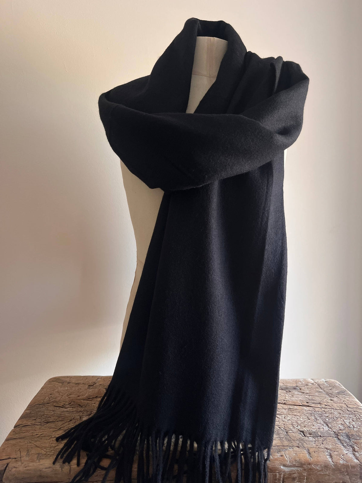 Cashmere Blend Scarf - Black