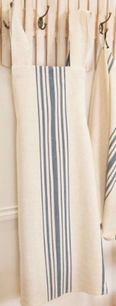 Cotton Linen Blend Apron - Blue