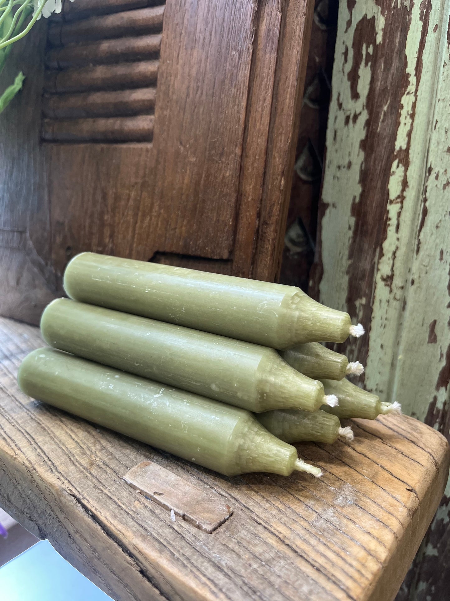 Danish Short Candle Spring Green