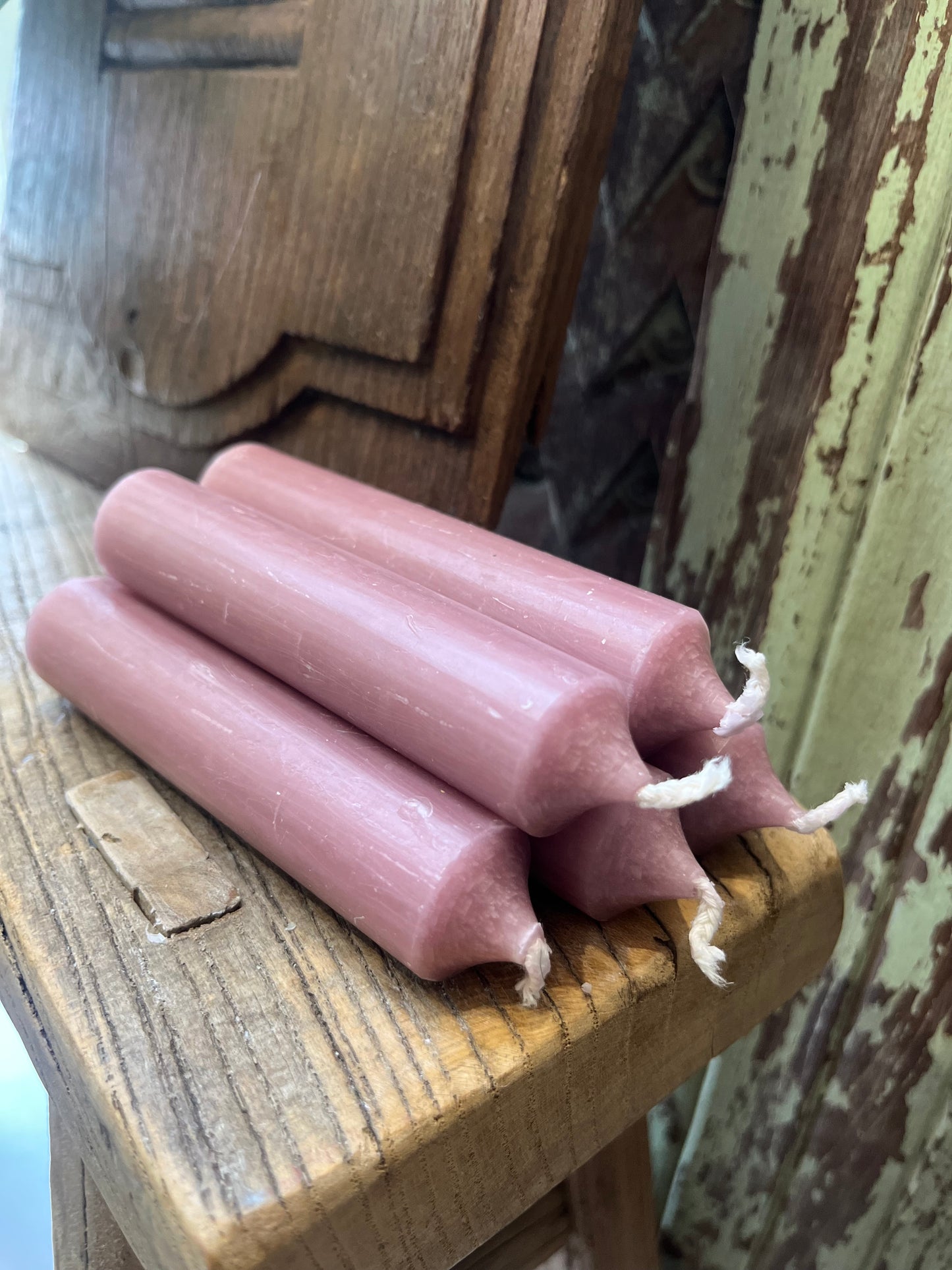 Danish Short Candle Old Rose