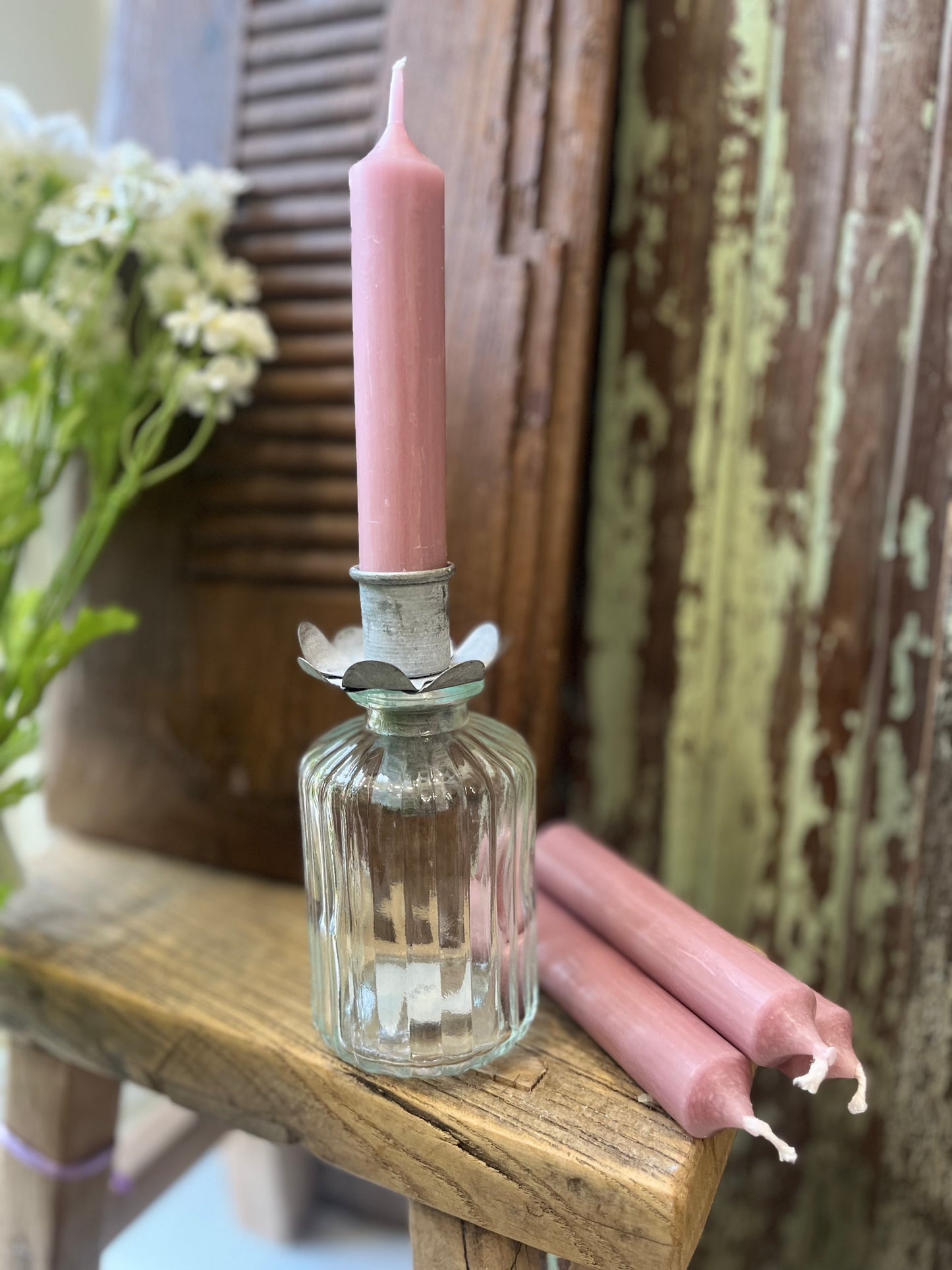 Danish Short Candle Old Rose