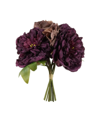 Aubergine Peony Hand Tie