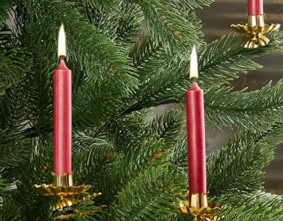 Mini Tree Candles - Deep Red