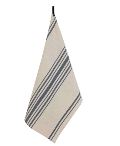 Cotton Linen Blend Tea Towel - Blue