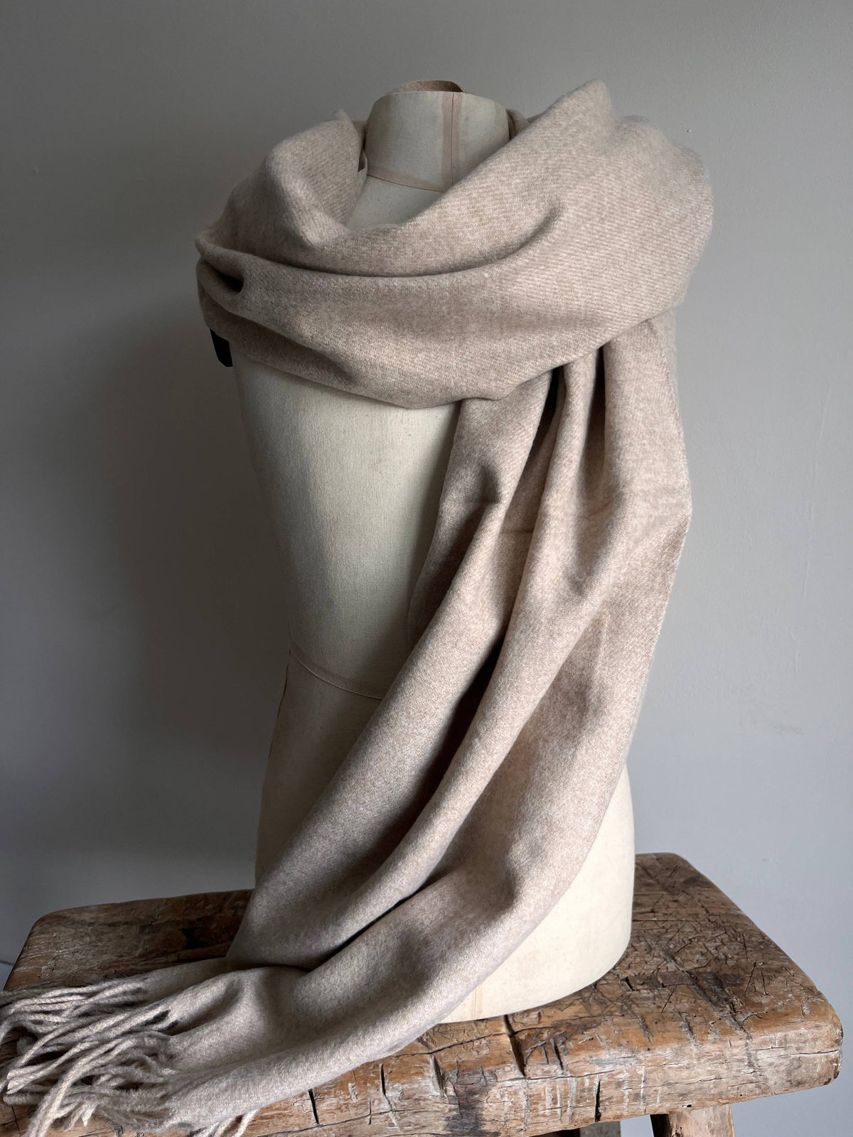 Cashmere Blend Scarf - Beige
