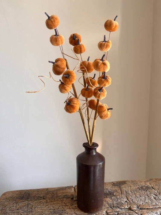 Velvet Pumpkin Spray Sunrise Orange Pack of 6