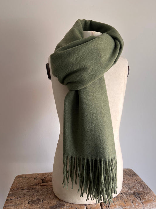 Cashmere Blend Scarf - Moss Green