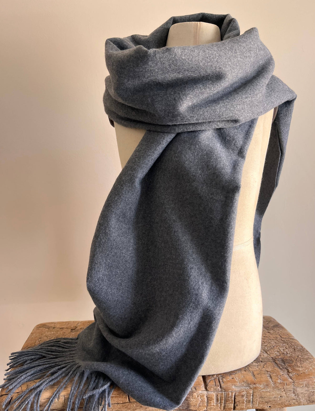 Cashmere Blend Scarf - Dark Grey