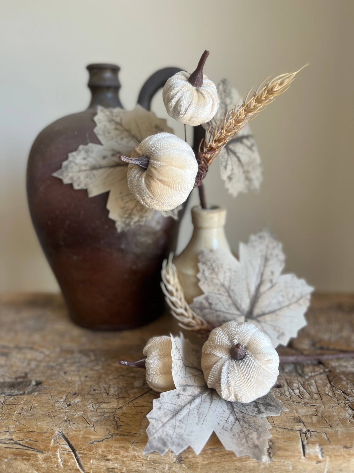 Autumn Forest Pumpkin Pick - Ivory