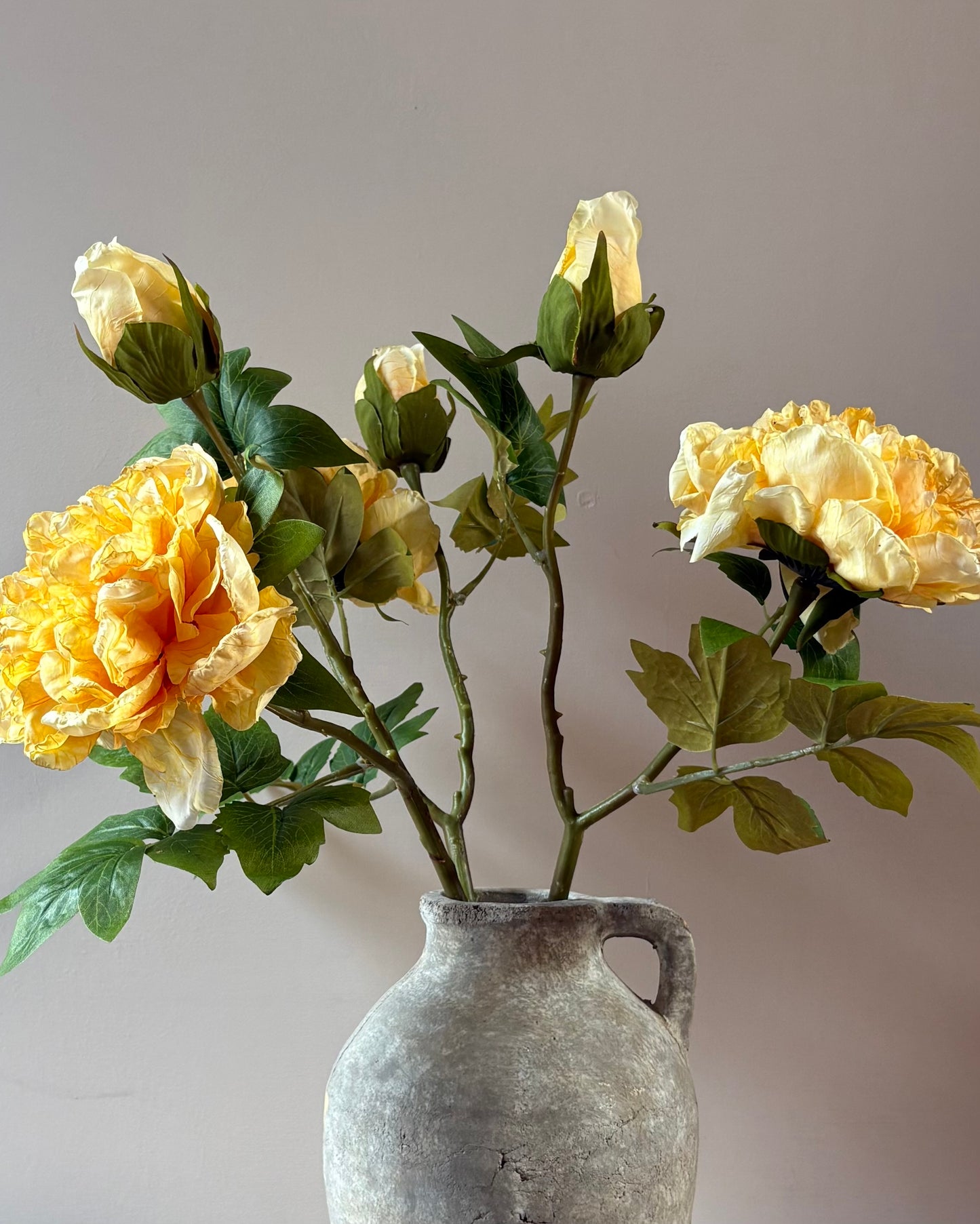 Full Bloom Double Peony in Yellow