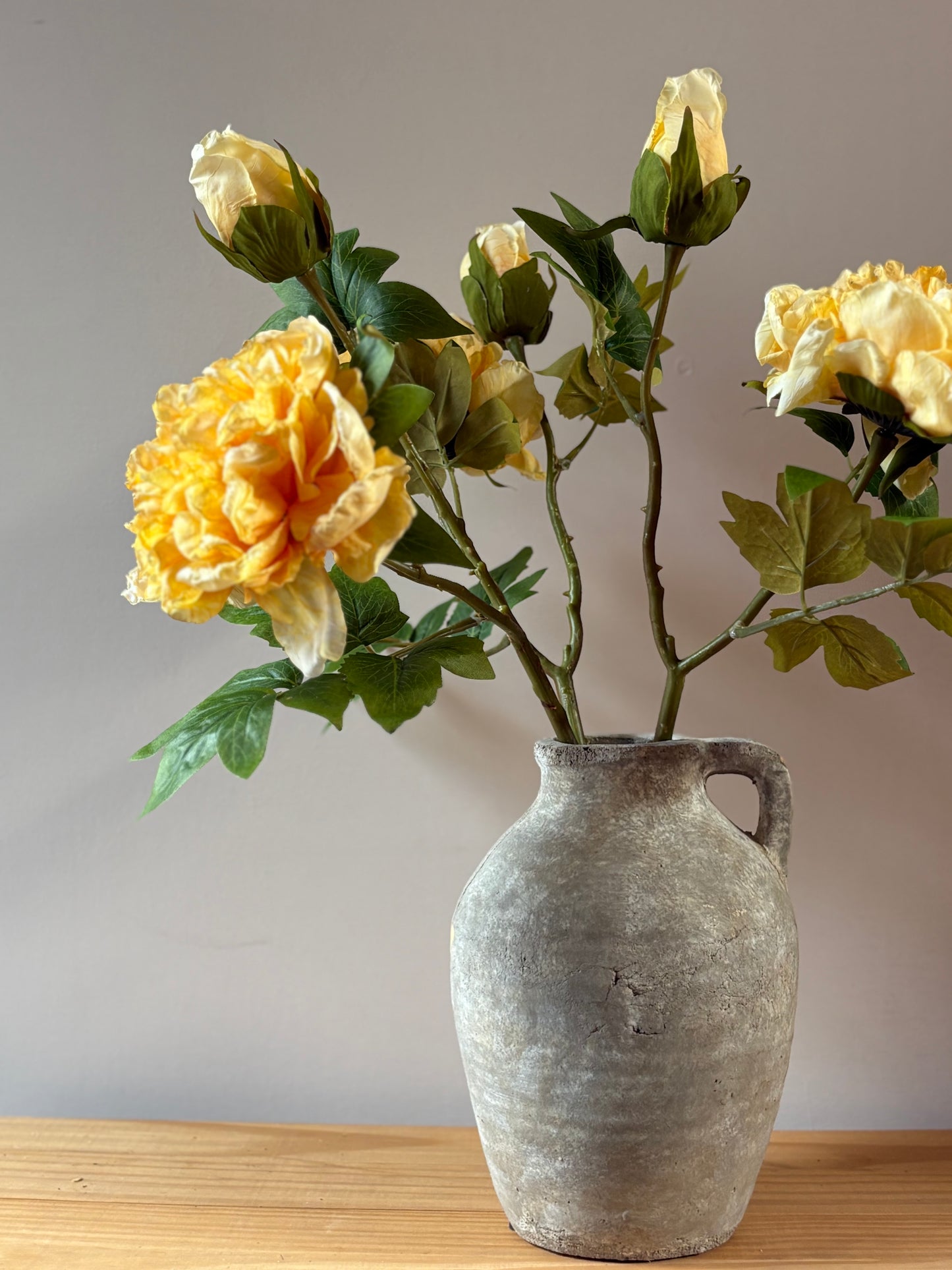 Full Bloom Double Peony in Yellow
