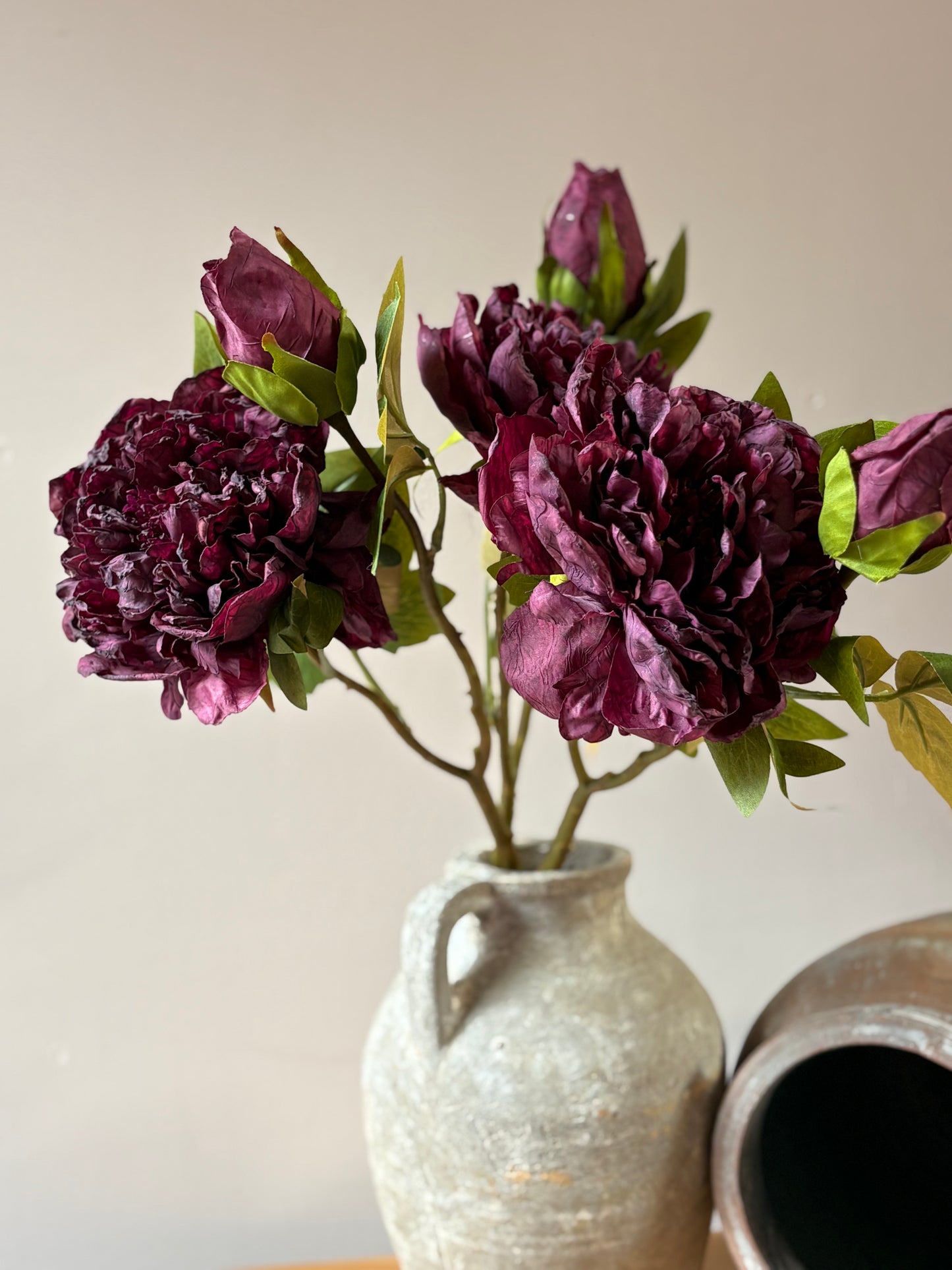 Full Bloom Double Peony in Mulberry