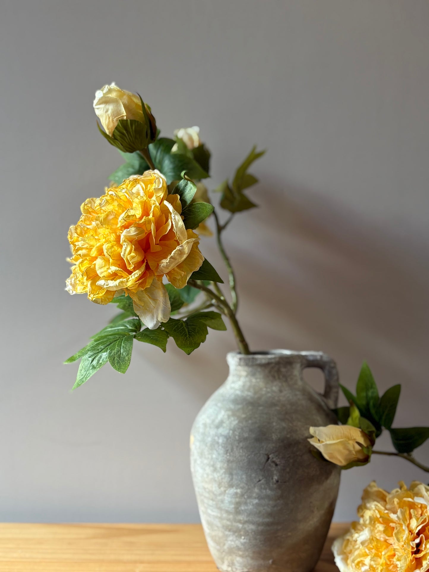Full Bloom Double Peony in Yellow