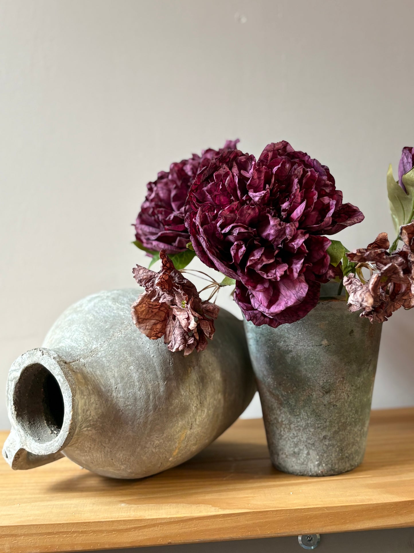 Vintage Peony Bouquet in Mulberry
