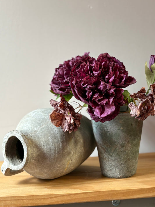 Vintage Peony Bouquet in Mulberry