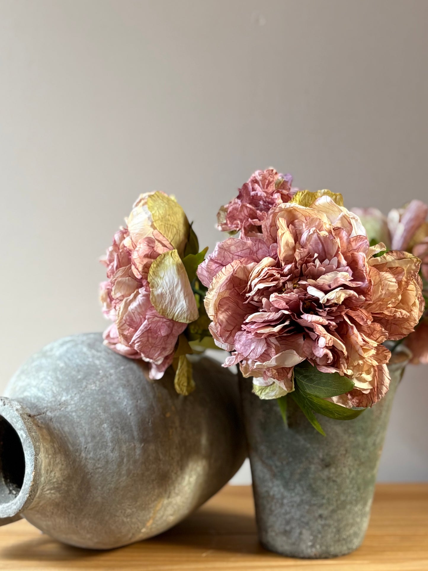 Vintage Peony Bouquet in Dusky Pink
