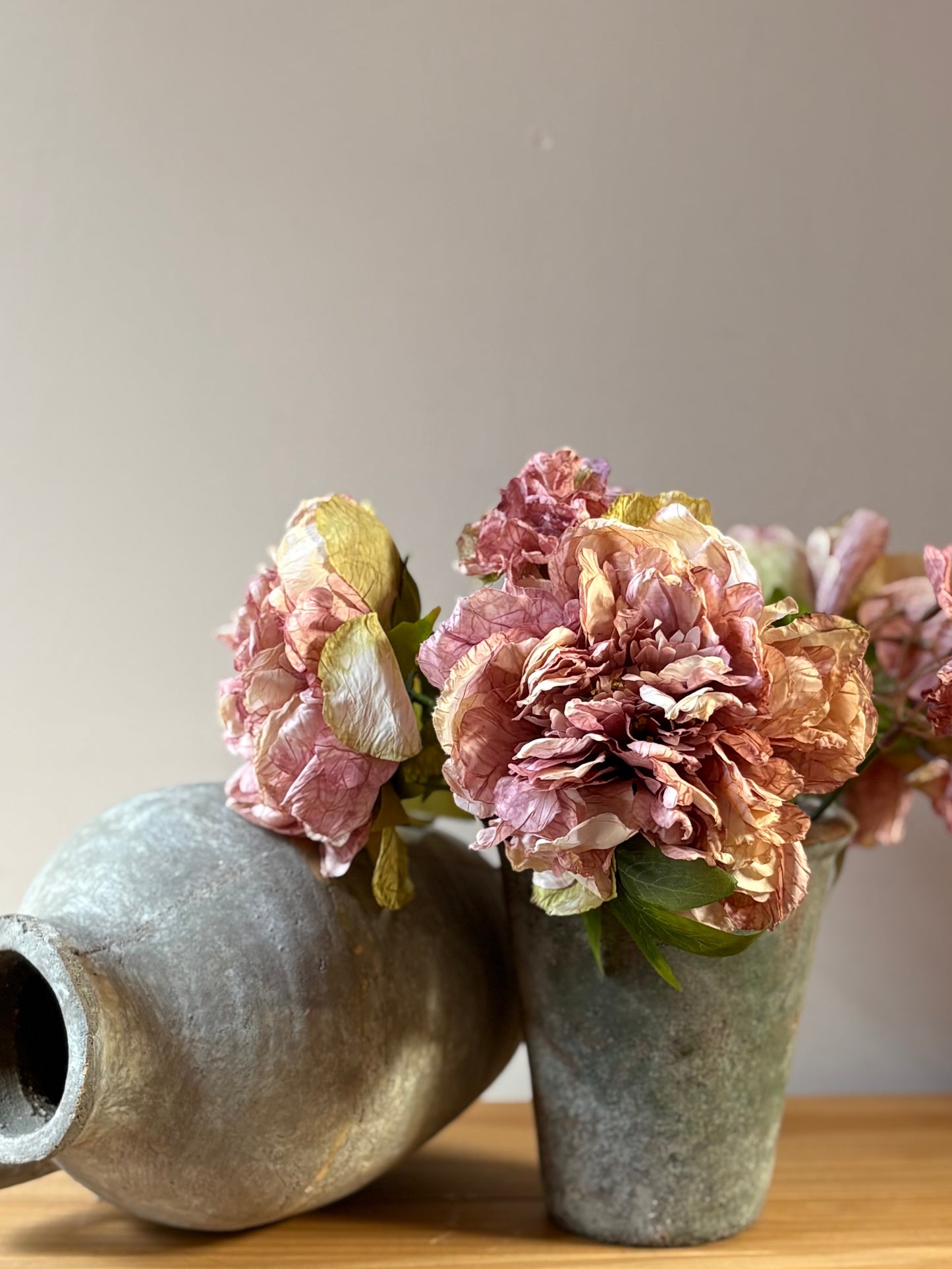 Vintage Peony Bouquet in Dusky Pink
