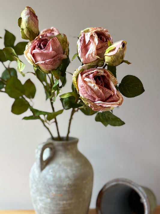Vintage Rose Spray - Dusky Pink