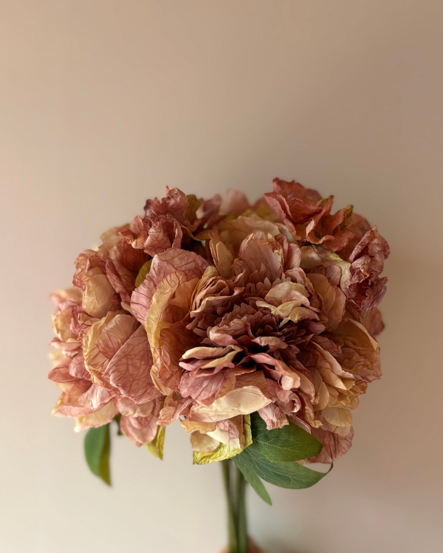 Vintage Peony Bouquet in Dusky Pink