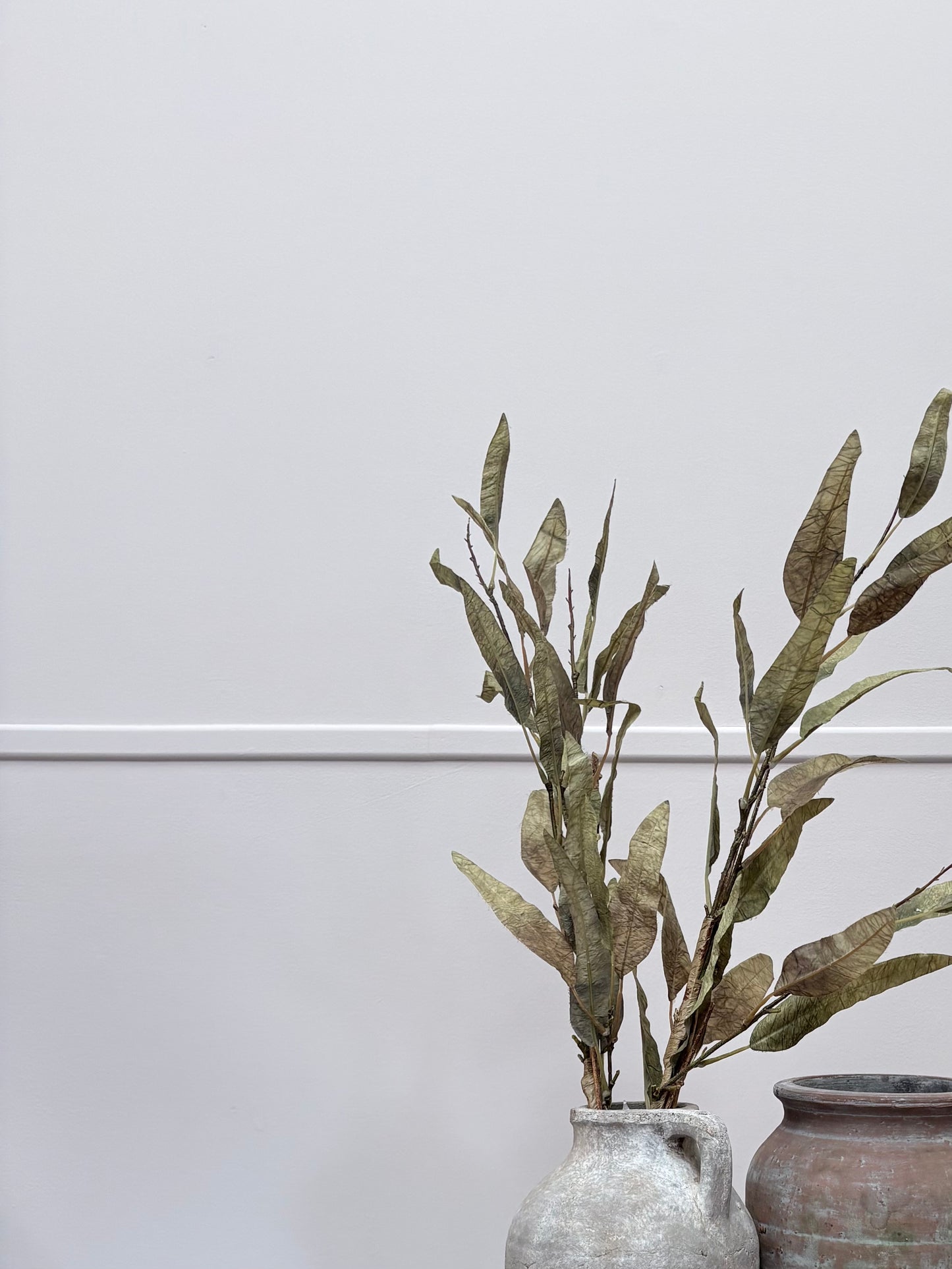 Vintage Slim Leaf Branch Sage Green